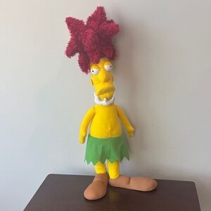 Simpsons Side show Bob Yellow Plush Toy with Red Hair